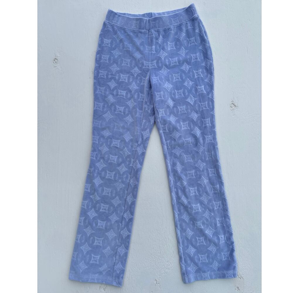 JUICY Couture Pastel Blue Embossed Velour Jogger Pants